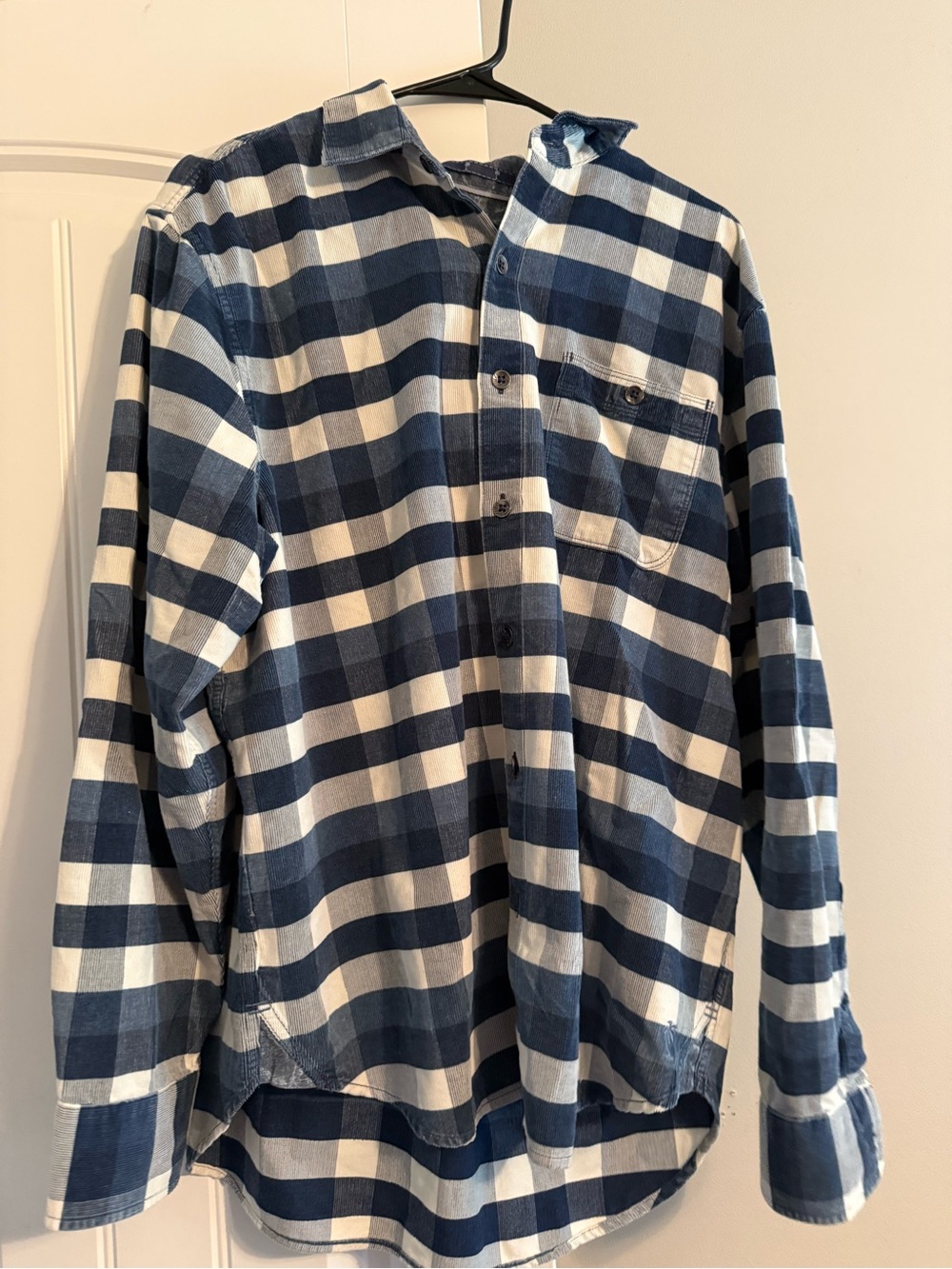 Tommy Bahama Navy and White Plaid Shirt Jacket